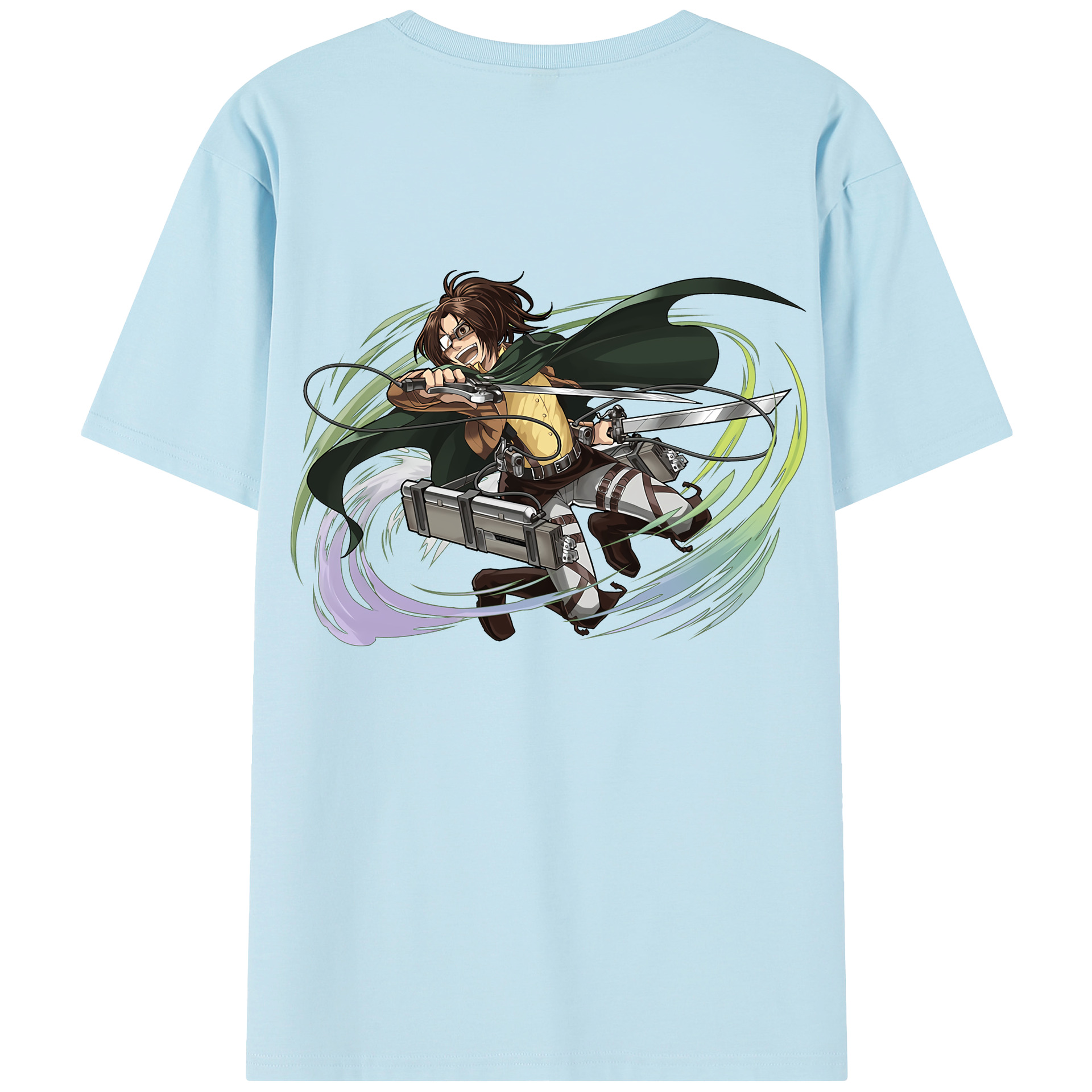 （画像用） 進撃の巨人 ハンジ·ゾエ Attack on Titan Hanji Zoe 綿100％半袖Tシャツ（背面プリント）
